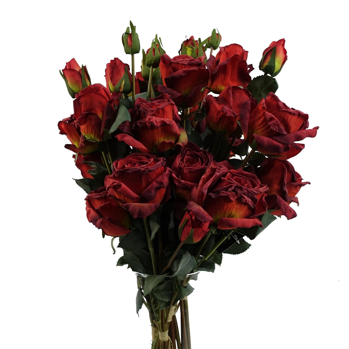 Stunning 6 - Pack Red Rose Artificial Flower Sprays – 24 Blooms, 18 Buds! - plants - express.com