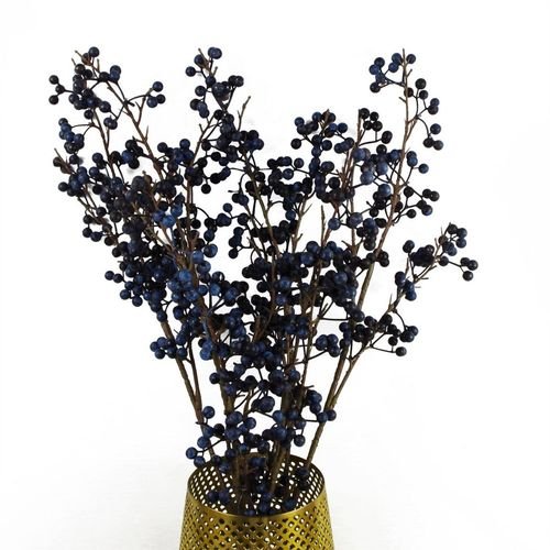 Stunning 70cm Artificial Blue Berry Spray - Perfect for Festive Displays! - plants - express.com