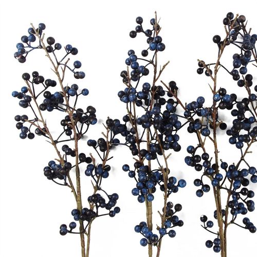 Stunning 70cm Artificial Blue Berry Spray - Perfect for Festive Displays! - plants - express.com