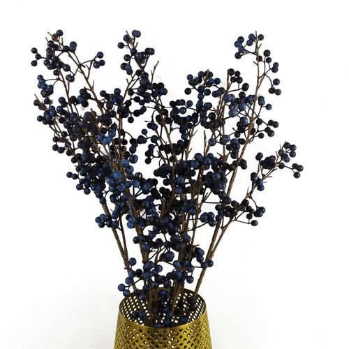 Stunning 70cm Artificial Blue Christmas Berry Spray for Effortless Elegance - plants - express.com