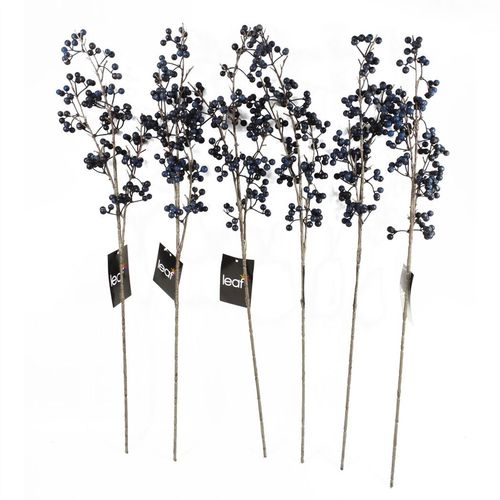 Stunning 70cm Artificial Blue Christmas Berry Spray for Effortless Elegance - plants - express.com