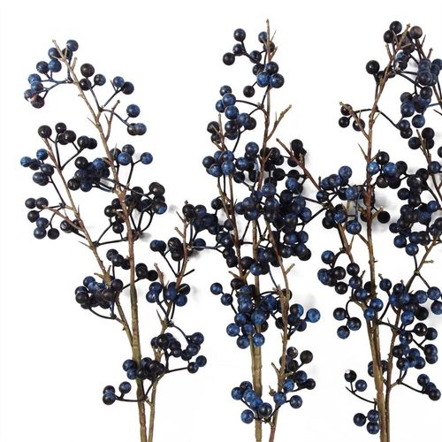 Stunning 70cm Artificial Blue Christmas Berry Spray for Effortless Elegance - plants - express.com