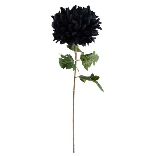 Stunning 75cm Black Silk Reflex Chrysanthemum - Perfect for Luxurious Arrangements - plants - express.com