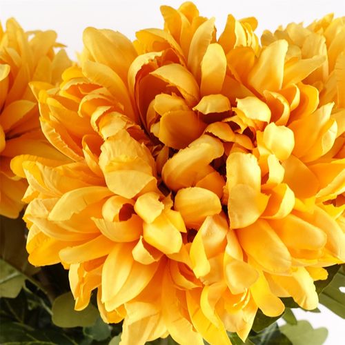 Stunning 75cm Extra Large Gold Reflex Chrysanthemum - Silk Flower Décor - plants - express.com