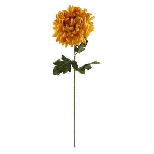 Stunning 75cm Extra Large Gold Reflex Chrysanthemum - Silk Flower Décor - plants - express.com