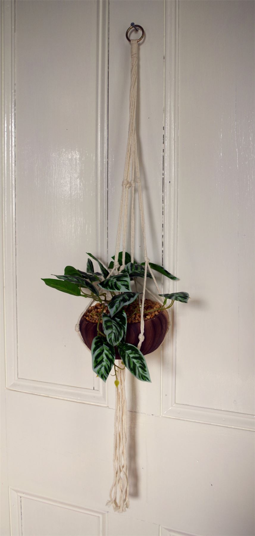 Stunning 85cm Hanging Artificial Pothos Plant with Elegant Ceramic Planter - plants - express.com