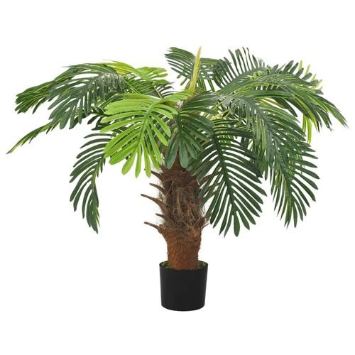 Stunning 90cm Green Cycas Palm in Black Pot - Lush Artificial Plant Decor - plants - express.com