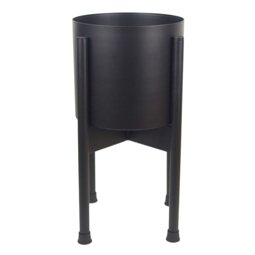 Stunning Handmade Leaf Metal Planter - Elegant Black Design, 20x18cm - plants - express.com