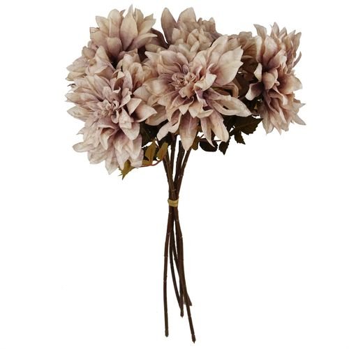 Stunning Pack of 6 Dusty Pink Dahlia Flower Stems - 55cm Realistic Decor - plants - express.com