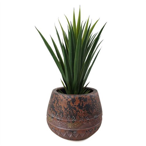 Stunning Zaturn 24cm x 30cm Rustic Planter in Brown/Black - Perfect for Any Space! - plants - express.com