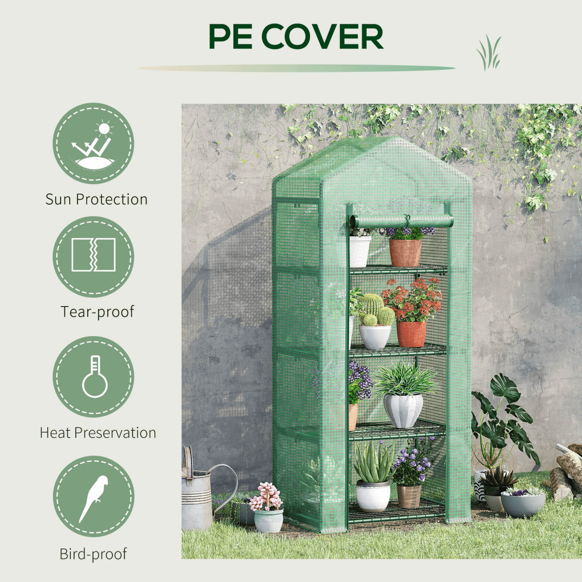 Sturdy Mini Greenhouse with Zippered Access - Perfect for Hobby Gardeners! - plants - express.com