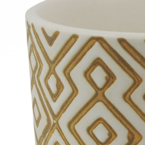 Stylish Grey Geometric Planter: Modern Pot for Indoor Plants - 12cm x 12cm - plants - express.com