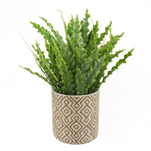 Stylish Grey Geometric Planter: Modern Pot for Indoor Plants - 12cm x 12cm - plants - express.com
