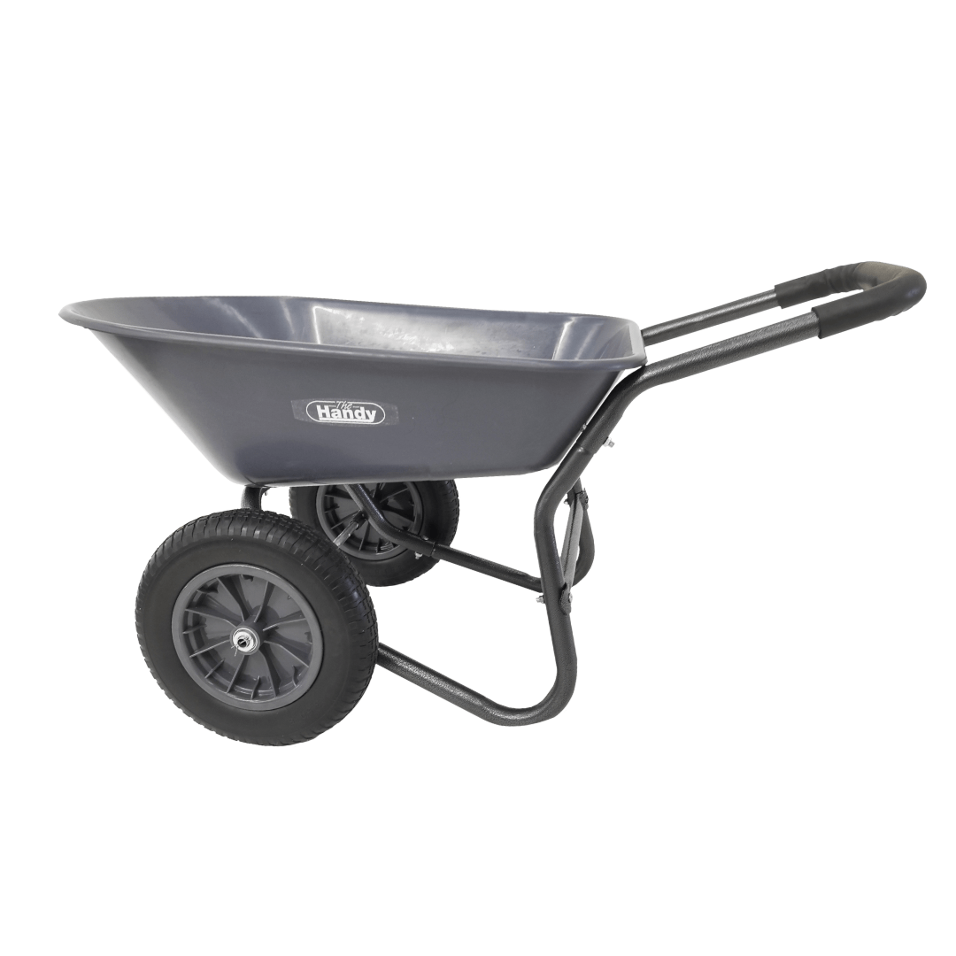 The Handy 78 Litre Poly Wheelbarrow with Twin Pneumatic Wheels - plants - express.com