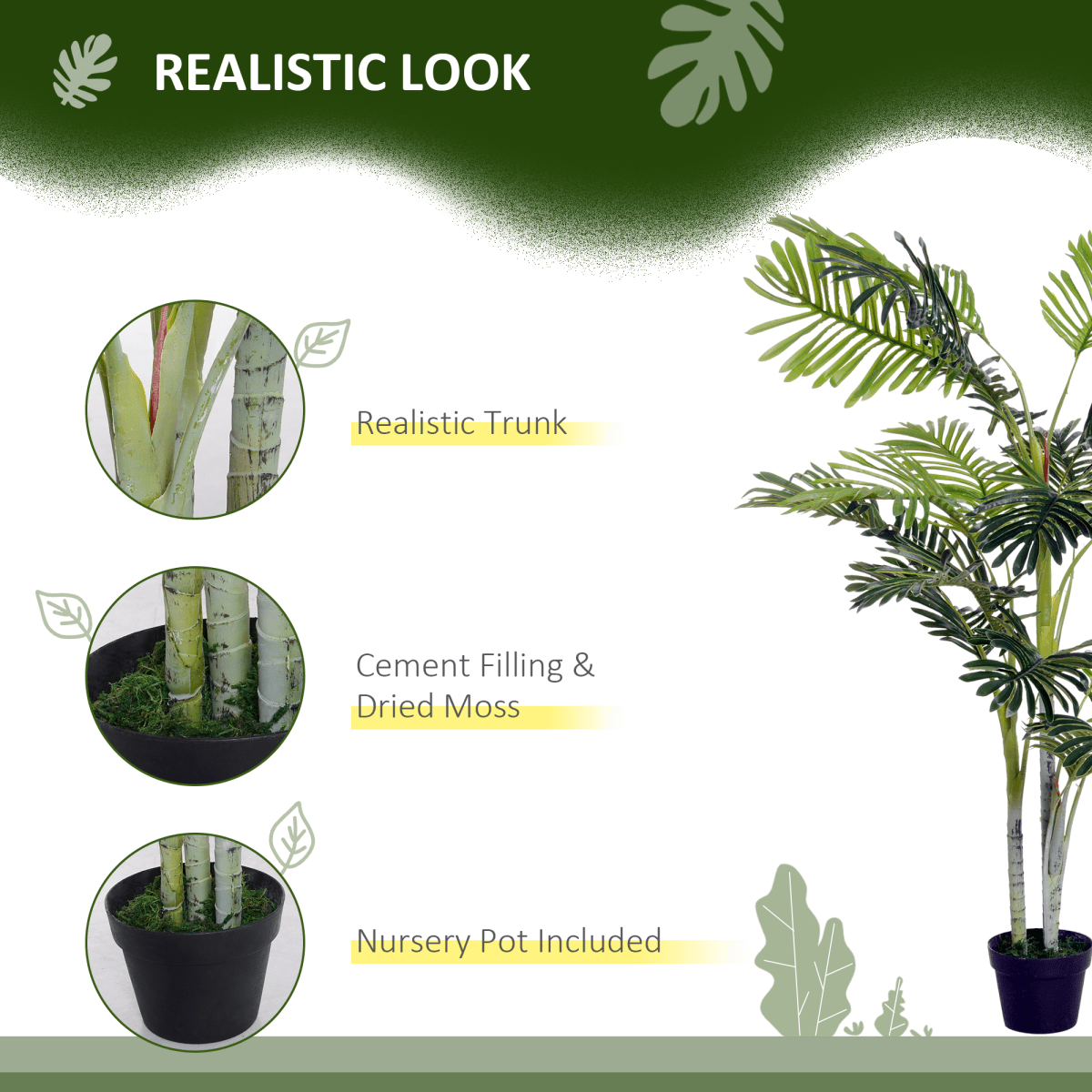Tropical Oasis Taro Tree - 150cm Realistic Artificial Plant for Home & Garden - plants - express.com