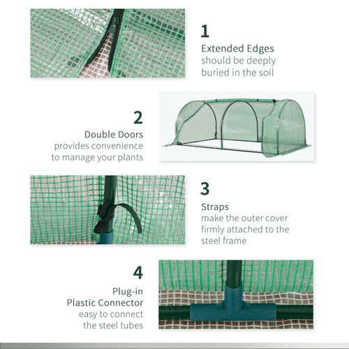 Ultimate Tunnel Greenhouse: Durable Mini Steel Frame for Year - Round Plant Growth - plants - express.com