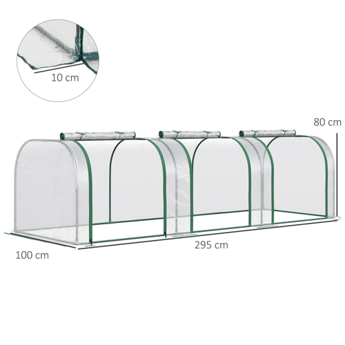 Ultimate Tunnel Greenhouse - Sturdy Steel Frame with Zippered Roll - Up Doors - plants - express.com