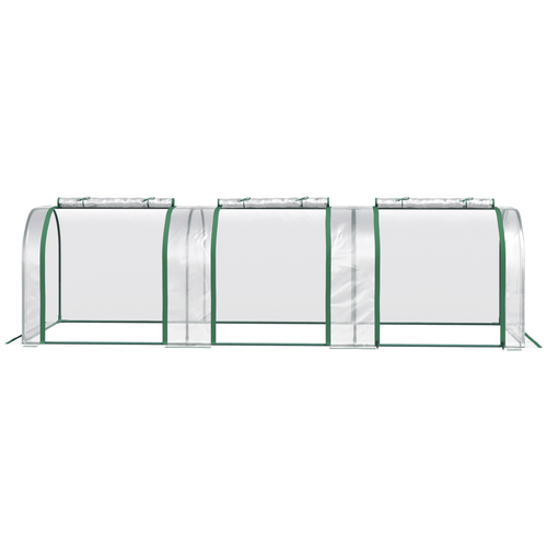 Ultimate Tunnel Greenhouse - Sturdy Steel Frame with Zippered Roll - Up Doors - plants - express.com