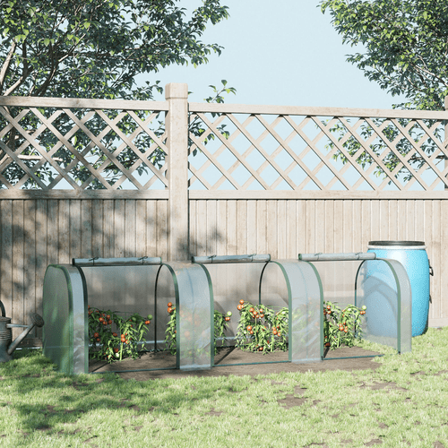Ultimate Tunnel Greenhouse - Sturdy Steel Frame with Zippered Roll - Up Doors - plants - express.com