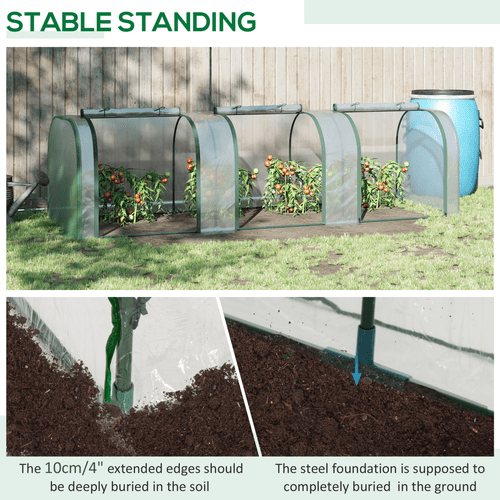 Ultimate Tunnel Greenhouse - Sturdy Steel Frame with Zippered Roll - Up Doors - plants - express.com