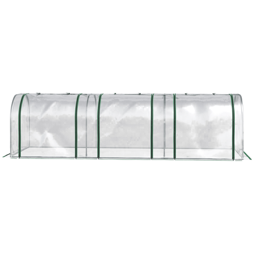 Ultimate Tunnel Greenhouse - Sturdy Steel Frame with Zippered Roll - Up Doors - plants - express.com