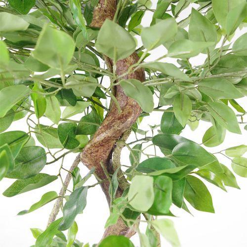 150cm Twisted Trunk Artificial Japanese Fruticosa Ficus Tree Rainbow Planter