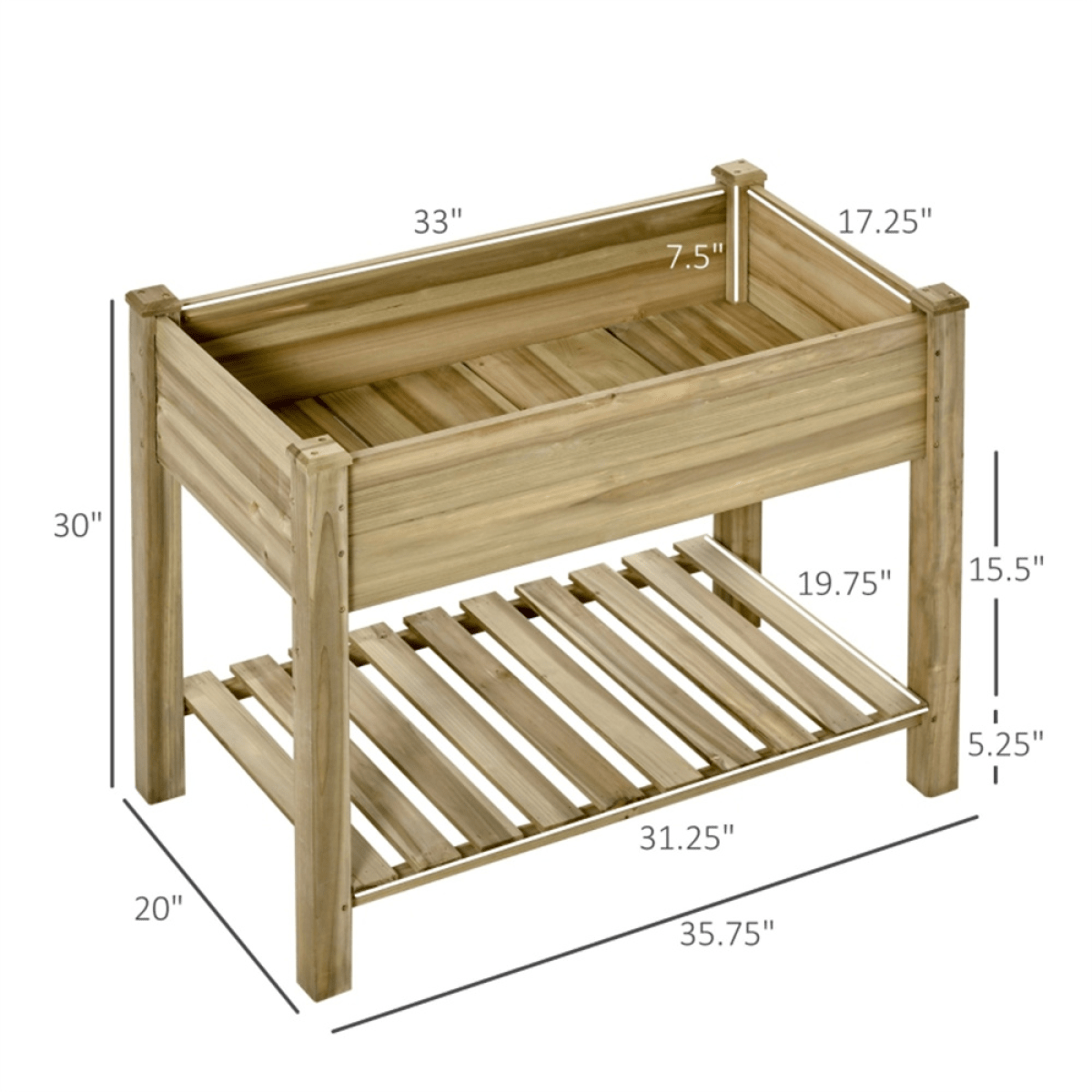 Versatile Elevated Garden Bed: Ideal for Planting & Outdoor Decor - plants - express.com