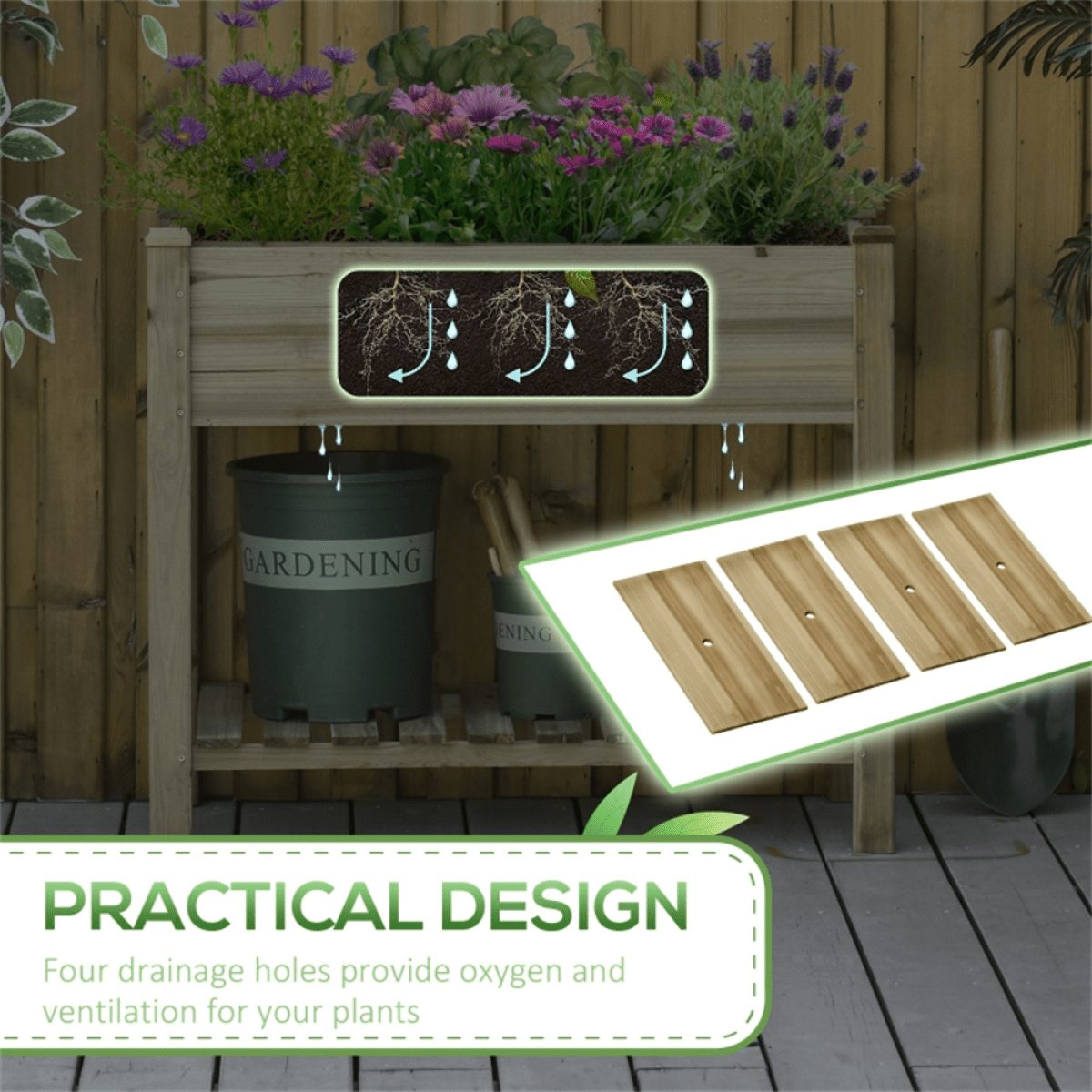 Versatile Elevated Garden Bed: Ideal for Planting & Outdoor Decor - plants - express.com