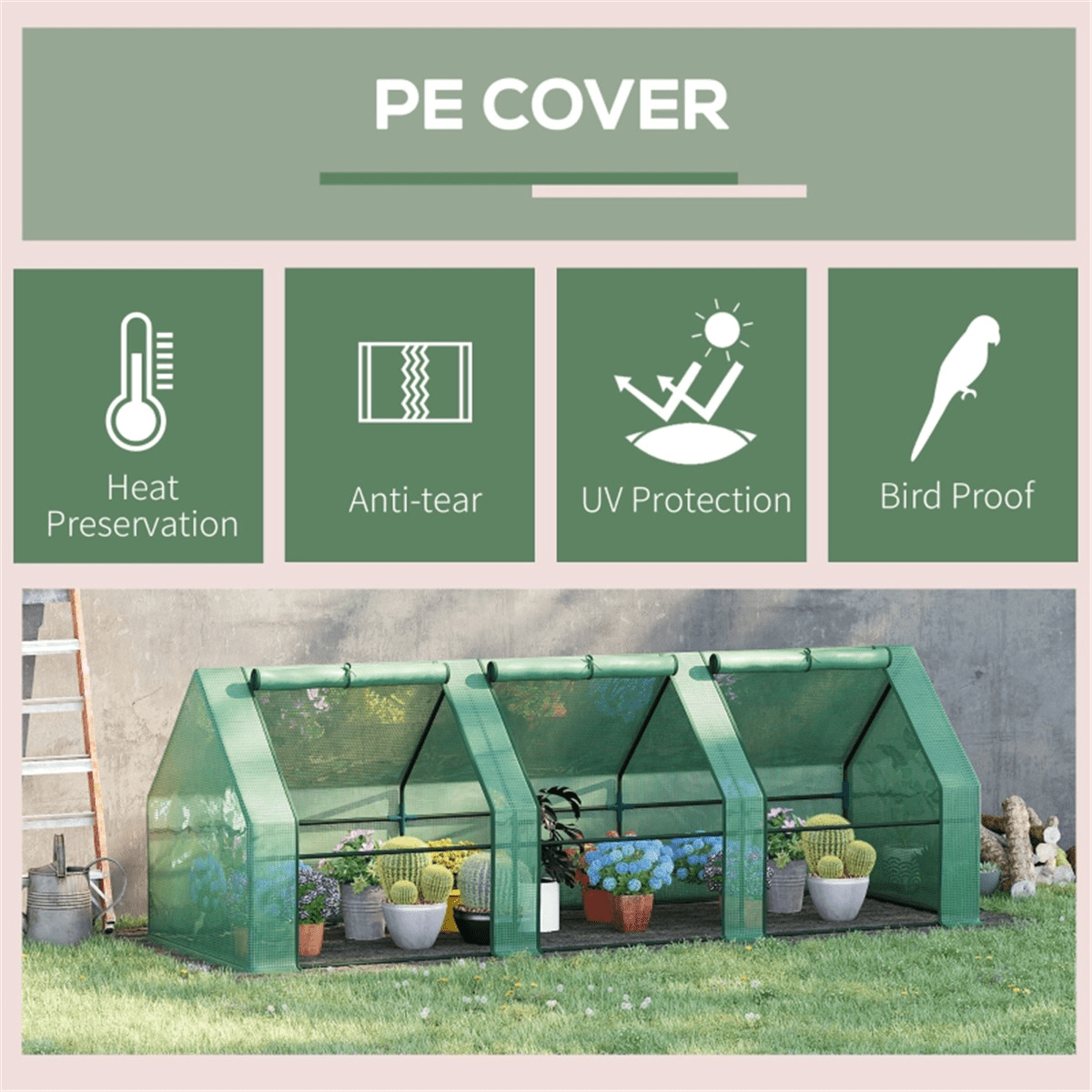 Versatile Mini Walk - in Greenhouse for Year - Round Plant Protection - plants - express.com