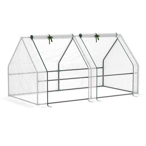 Versatile Portable Greenhouse with Steel Frame & Zippable Access Doors - plants - express.com