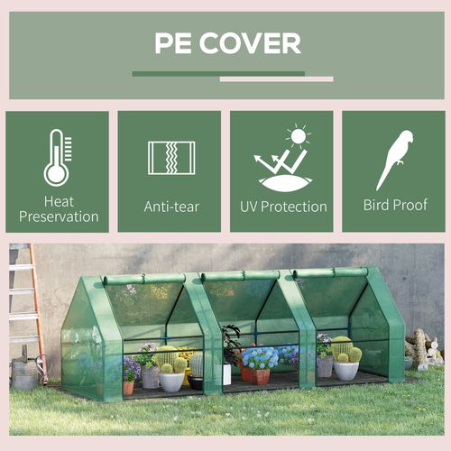 Versatile Portable Greenhouse with Steel Frame & Zippable Access Doors - plants - express.com