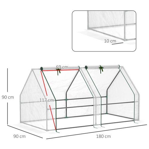Versatile Portable Greenhouse with Steel Frame & Zippable Access Doors - plants - express.com
