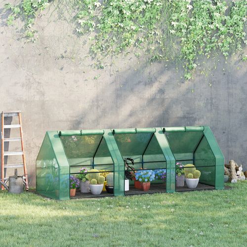 Versatile Portable Greenhouse with Steel Frame & Zippable Access Doors - plants - express.com