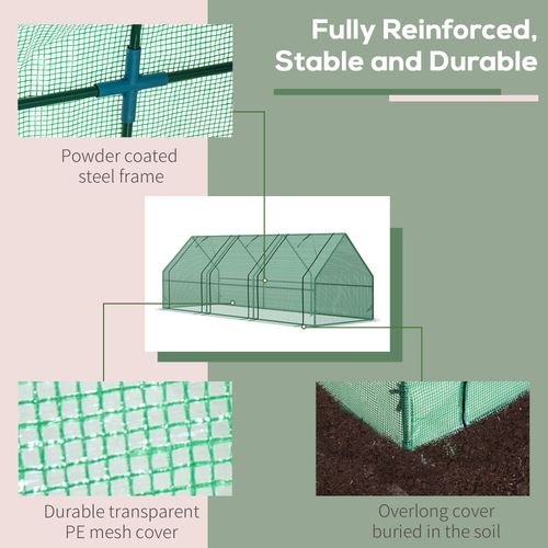Versatile Portable Greenhouse with Steel Frame & Zippable Access Doors - plants - express.com