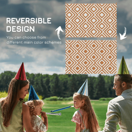 Versatile Reversible Outdoor Rug with Carry Bag - Perfect for Camping & Beach - plants - express.com