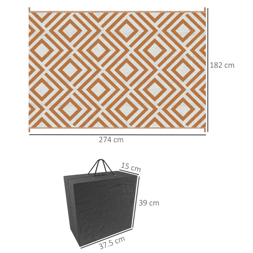 Versatile Reversible Outdoor Rug with Carry Bag - Perfect for Camping & Beach - plants - express.com