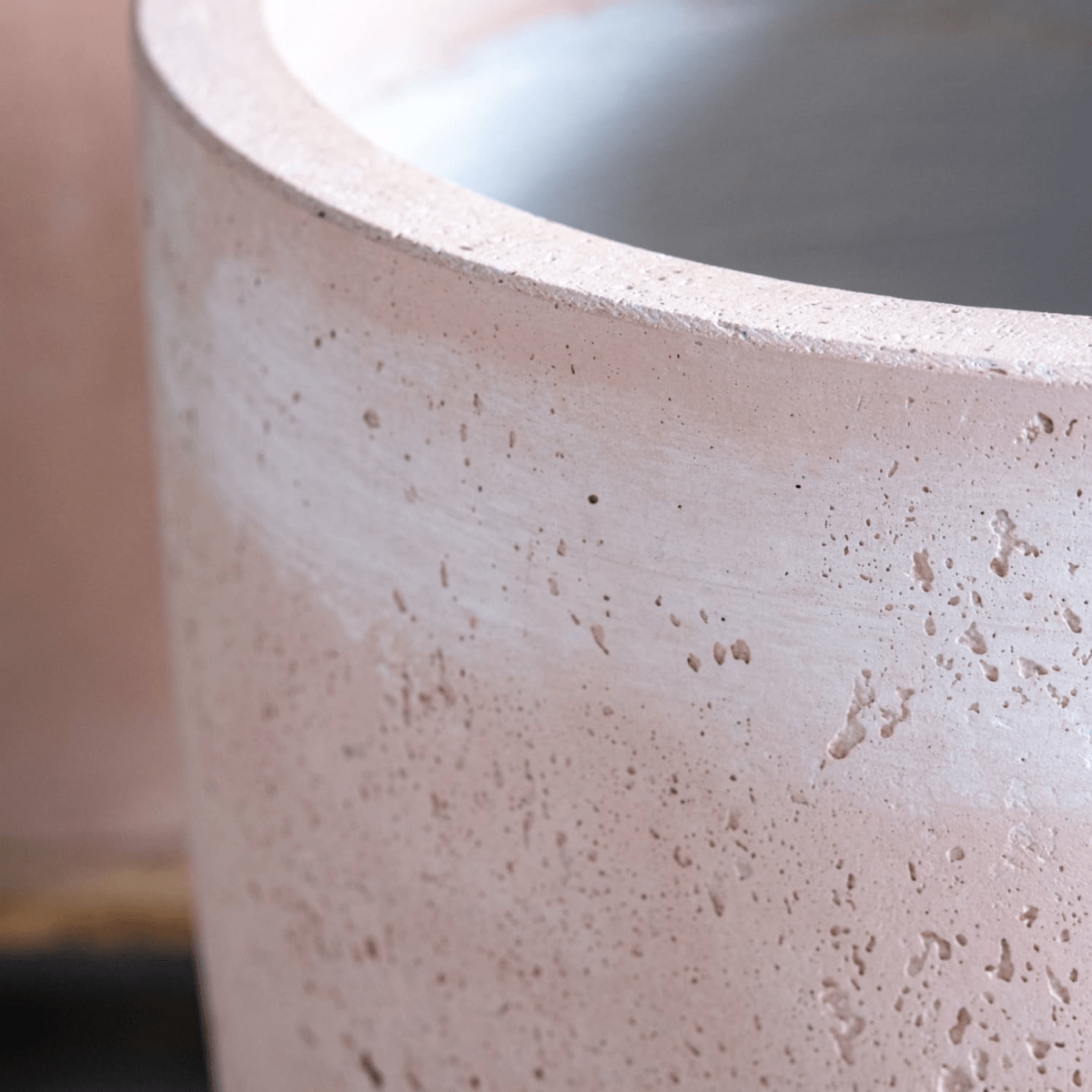 Vessara Blushstone XXL Concrete Planter - 100cm Tall, 172L Masterpiece - plants - express.com