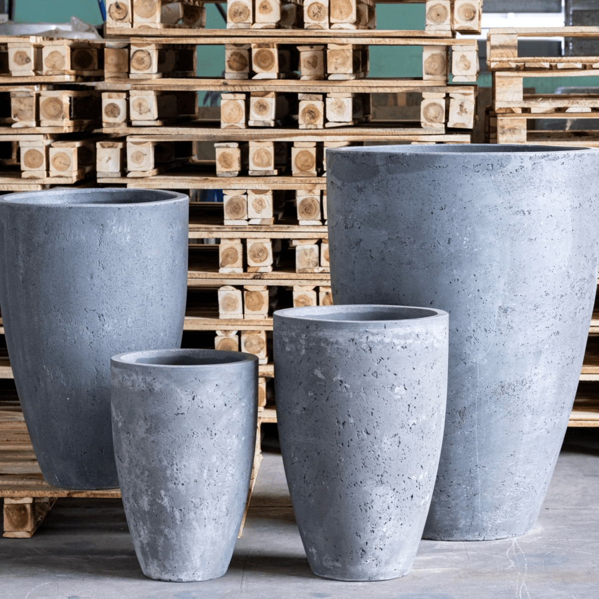 Vessara Onyx Dusk: 55cm XL Concrete Vase Planter for Modern Plant Displays - plants - express.com