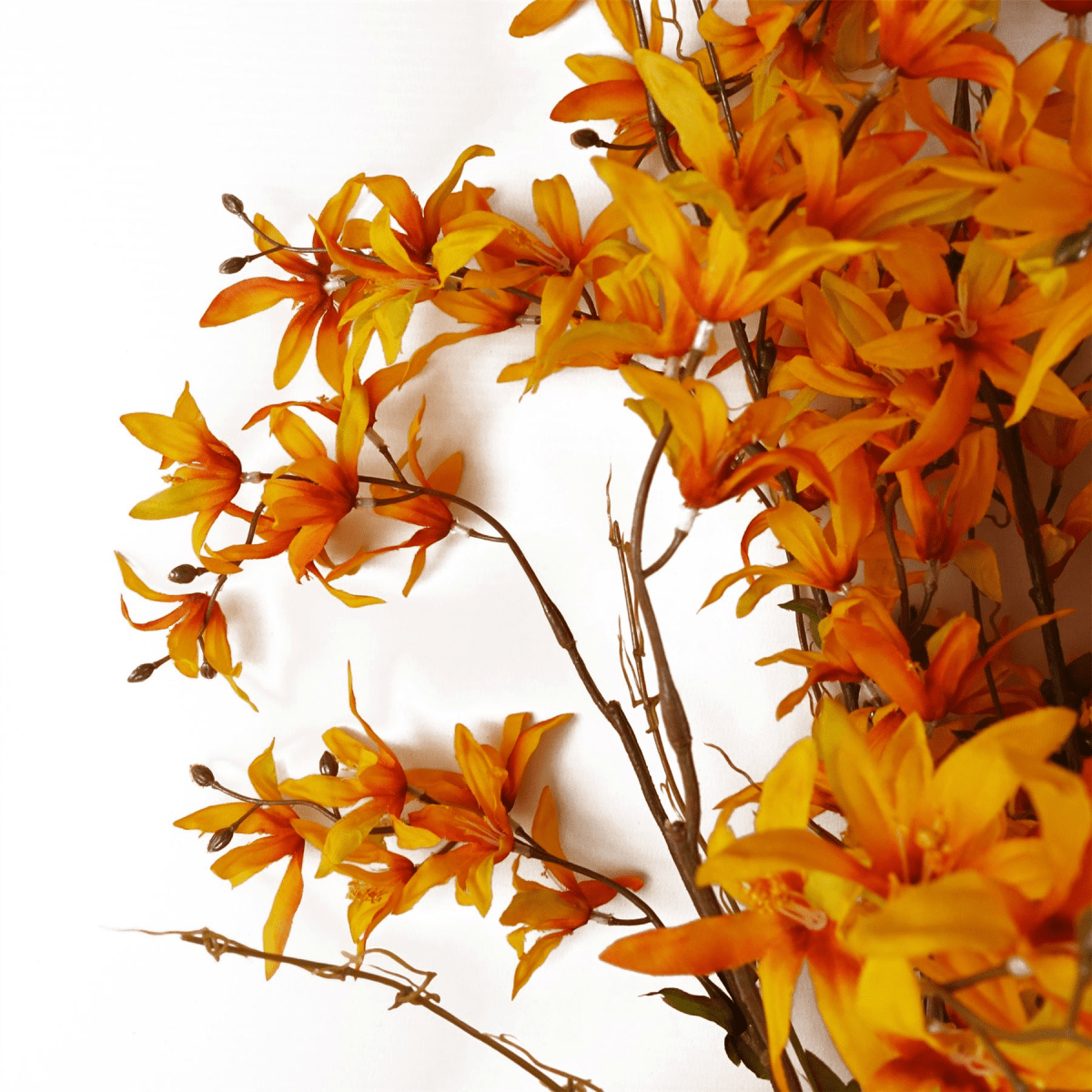 Vibrant 130cm Yellow Blossom Floral Spray - Lifelike Silk Decor Accent - plants - express.com