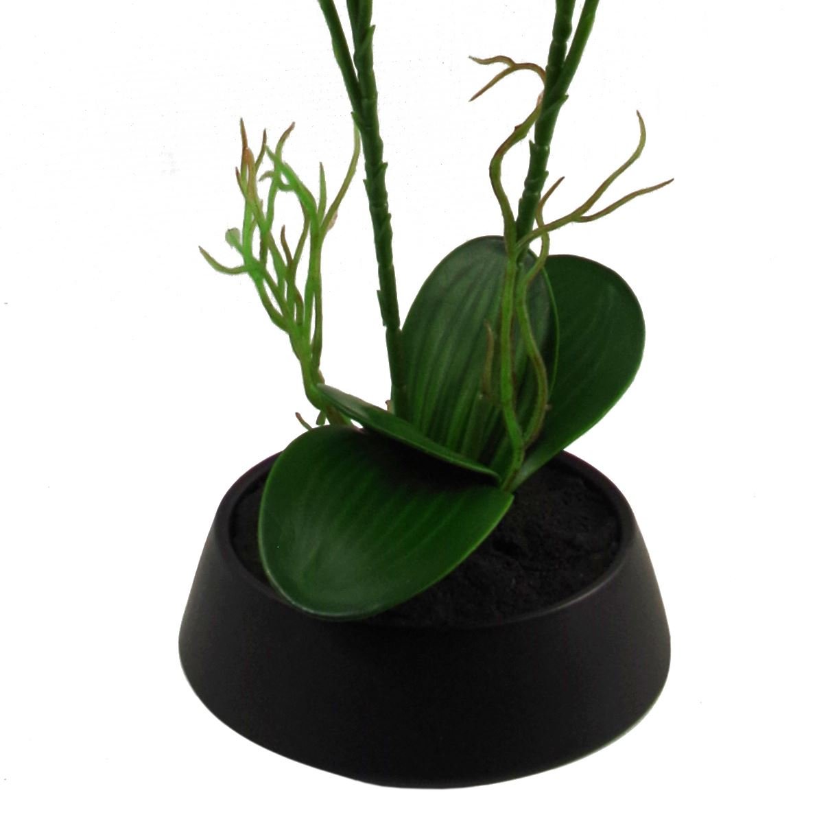 Vibrant 43cm Pink & Yellow Artificial Orchid in Elegant Ceramic Planter - plants - express.com