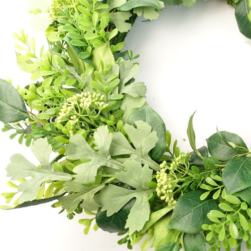 Vibrant 50cm Artificial Fern Wreath – Perfect for Any Door Decor! - plants - express.com