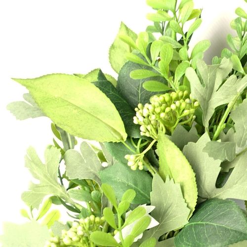 Vibrant 50cm Artificial Fern Wreath – Perfect for Any Door Decor! - plants - express.com
