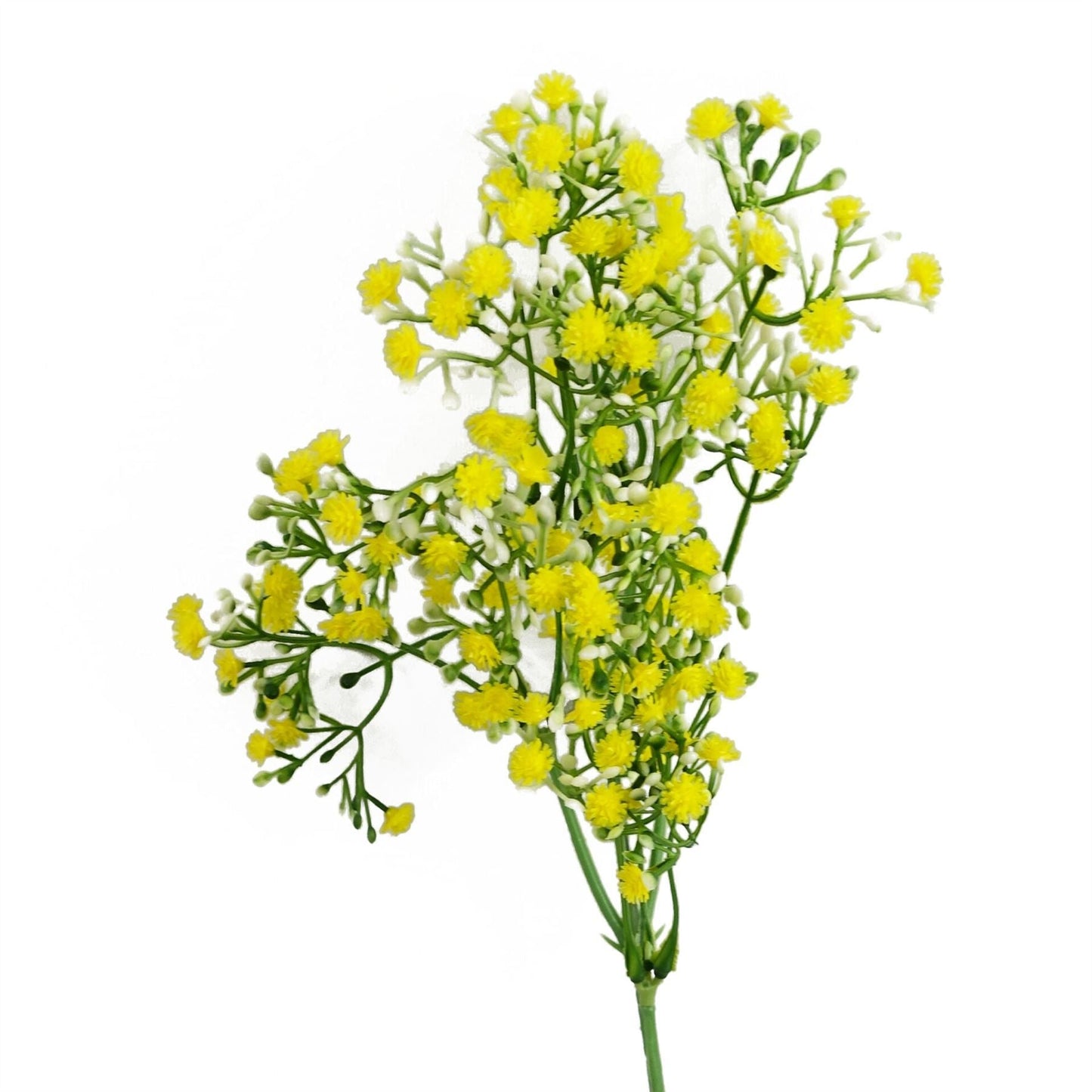 Vibrant 55cm Yellow Gypsophila Stem - Realistic, Shapable Floral Decor - plants - express.com