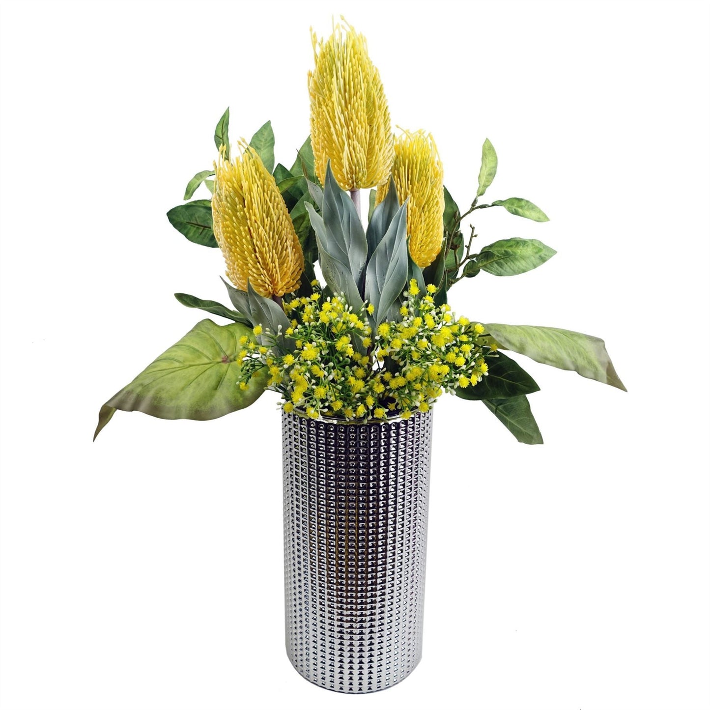 Vibrant 55cm Yellow Gypsophila Stem - Realistic, Shapable Floral Decor - plants - express.com