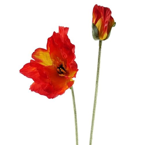 Vibrant 6 - Pack 100cm Artificial Poppy Stems - Elegant Silk Floral Arrangements - plants - express.com