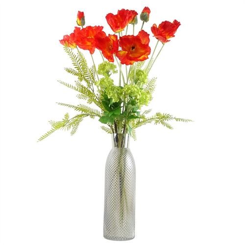 Vibrant 6 - Pack 100cm Artificial Poppy Stems - Elegant Silk Floral Arrangements - plants - express.com