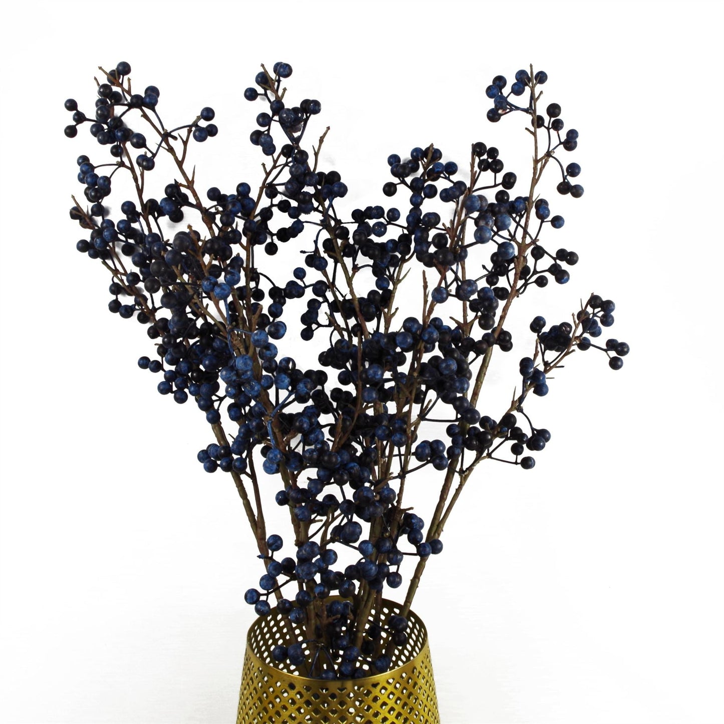 Vibrant 6 - Pack 70cm Artificial Blue Christmas Berry Sprays - No Maintenance Needed! - plants - express.com