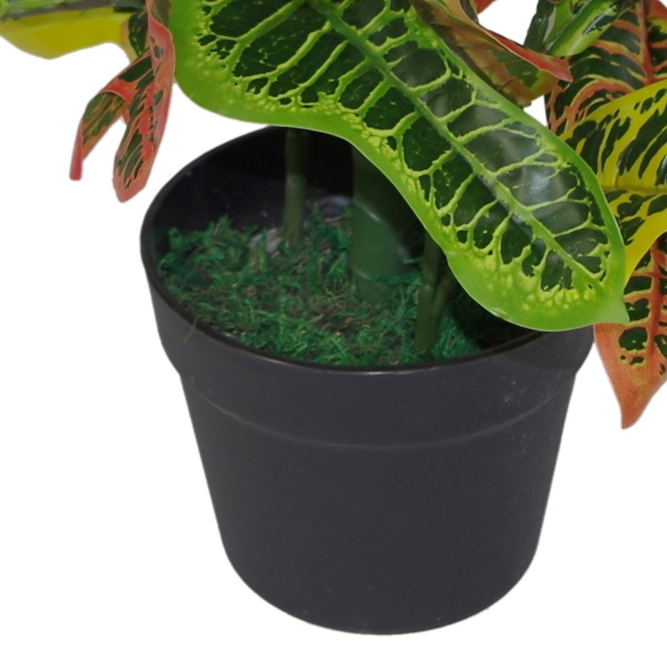 Vibrant 65cm Artificial Codiaeum Croton – Lifelike Tropical Décor Plant - plants - express.com