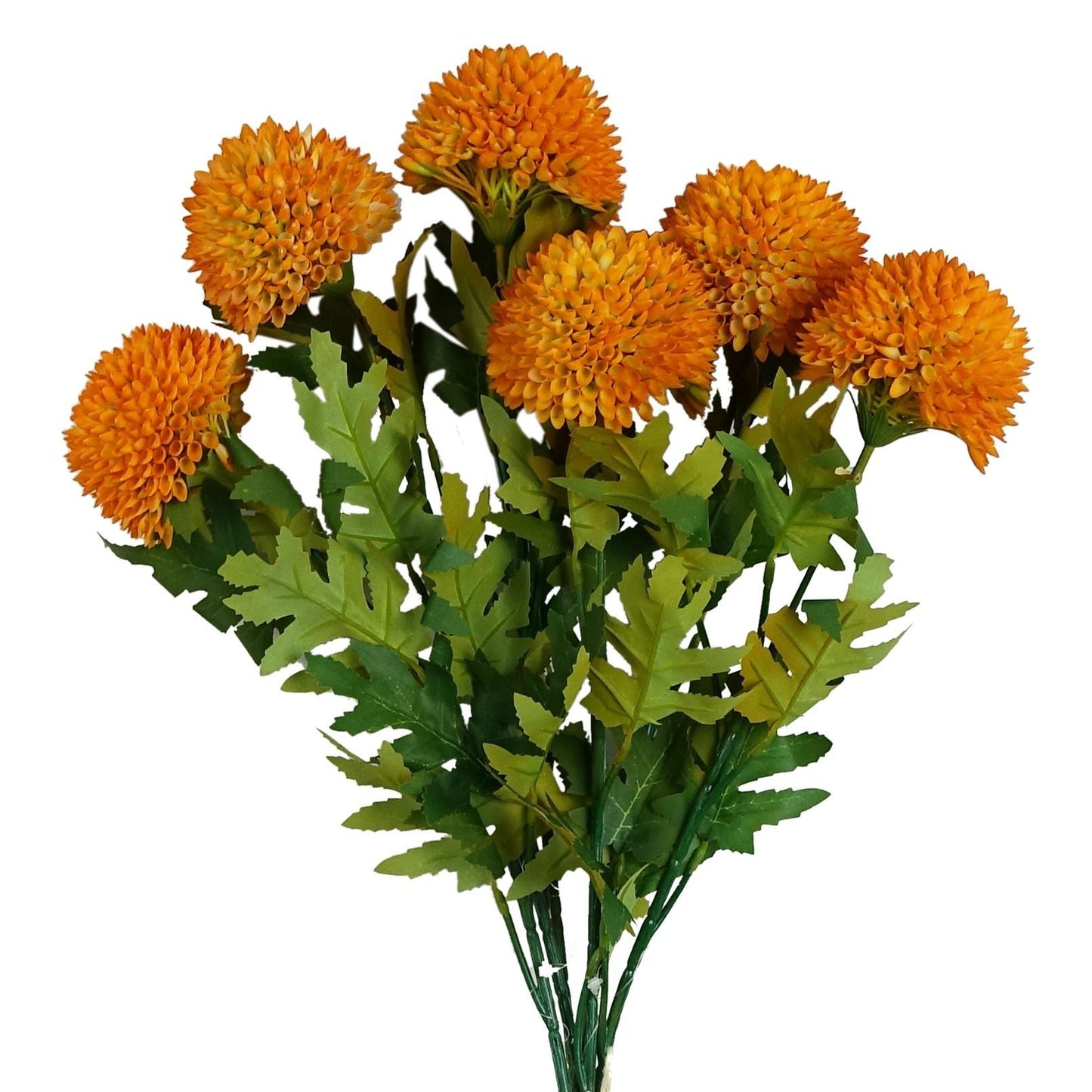 Vibrant 70cm Yellow Large Ball Dahlia Artificial Flower Stem - Perfect for Arrangements! - plants - express.com