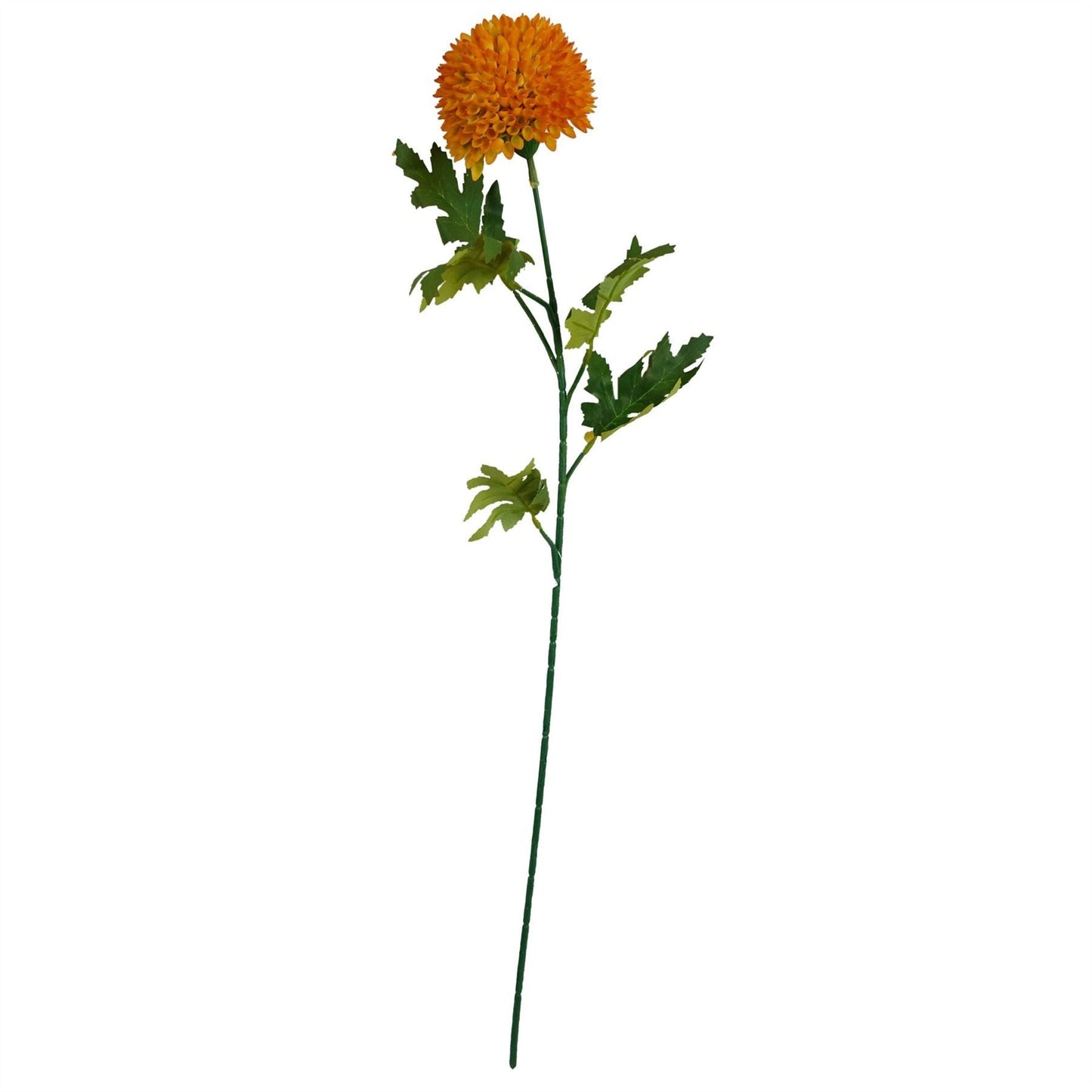 Vibrant 70cm Yellow Large Ball Dahlia Artificial Flower Stem - Perfect for Arrangements! - plants - express.com